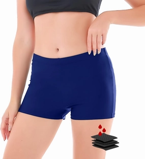 Leakproof Period Swimwear Boy Shorts for Women & Teen Girls - Swim Confidently with Absorbent Menstrual Swim Bottoms