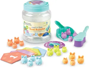 Learning Resources Count & Clean Dust Bunnies, Toddler Activities, Educational Toys Set, Color Teaching Toys, 29 Pieces, Age 3 