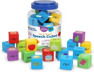 Learning Resources Say-a-Sound™ Speech Cubes, Preschool Learning Activities, ABC Flash Cards, Speech Therapy Toys, Gifts for Kids, Ages 3 , 16 Pieces