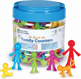 Learning Resources All About Me Family Counters, Set of 72, Ages 3 , SEL, Sensory Skills,Color Recognition