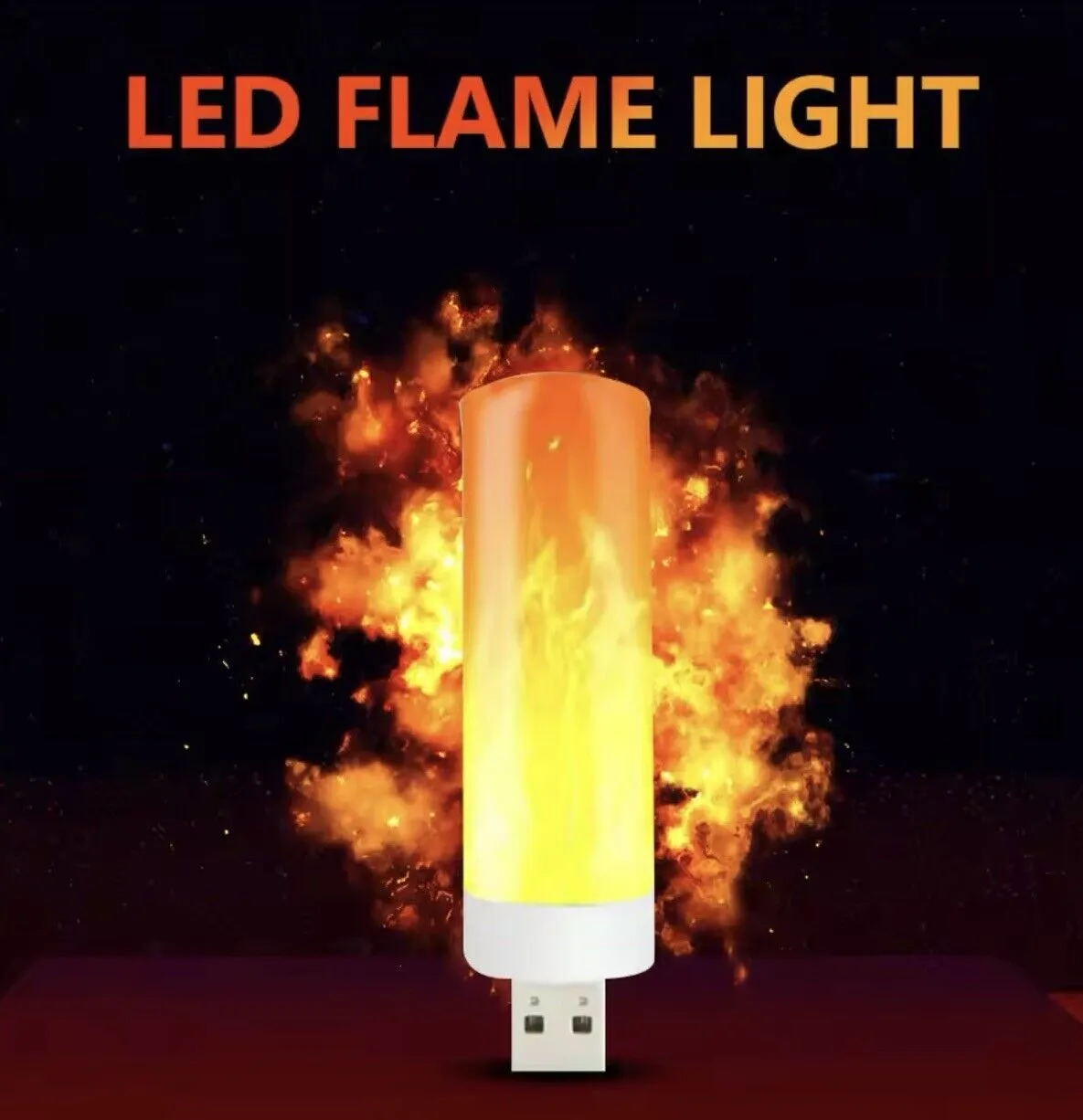 LED Flame Effect Light LED Flame Bulb USB LED Fireplace Lights DIY Bare PCB