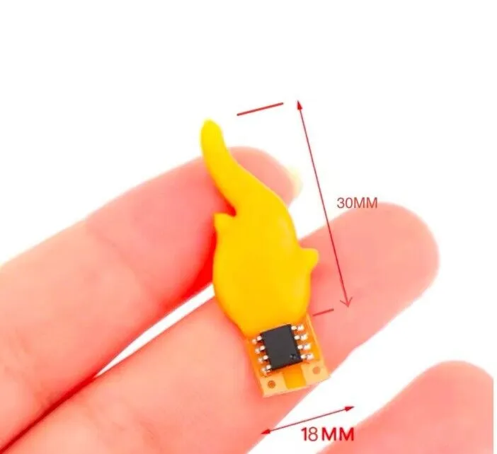 LED Flame Effect Light LED Flame Bulb USB LED Fireplace Lights DIY Bare PCB