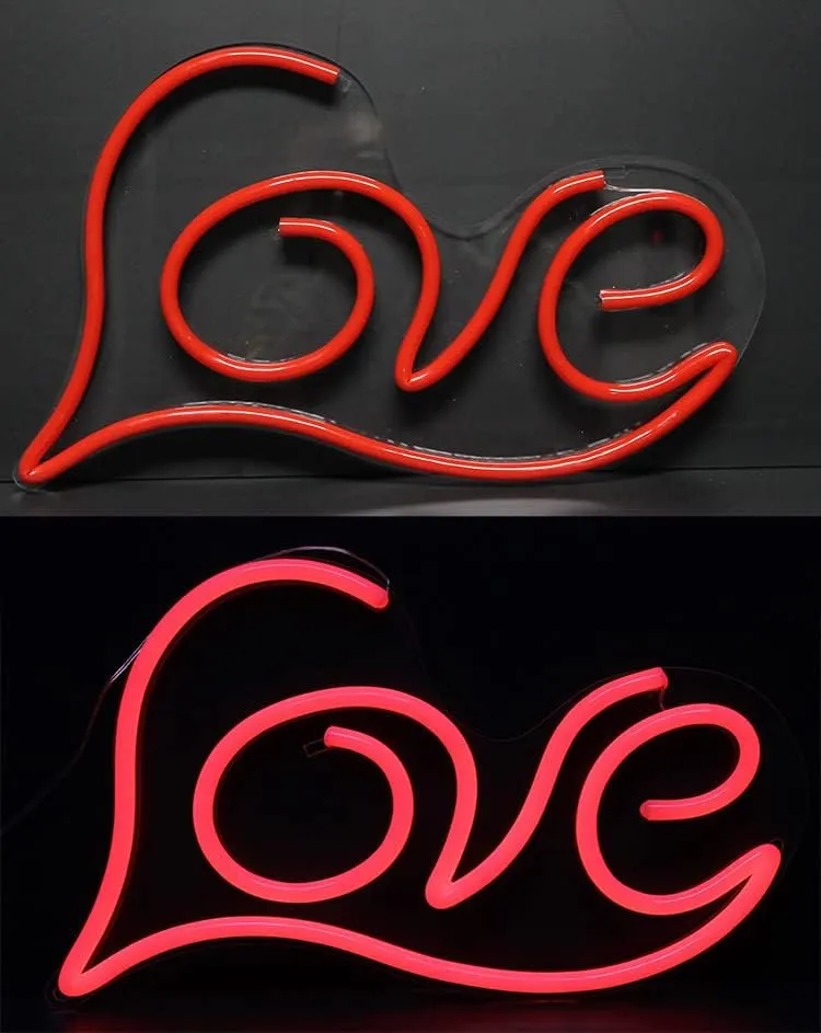 LED Neon Strip Light, Neon Flex Light, 16.4ft/5m 12VDC Silicone Light Strip Cut Length 1cm for Indoor Outdoor DYI Signage Decoration (Power Adapter not Included) (Red)