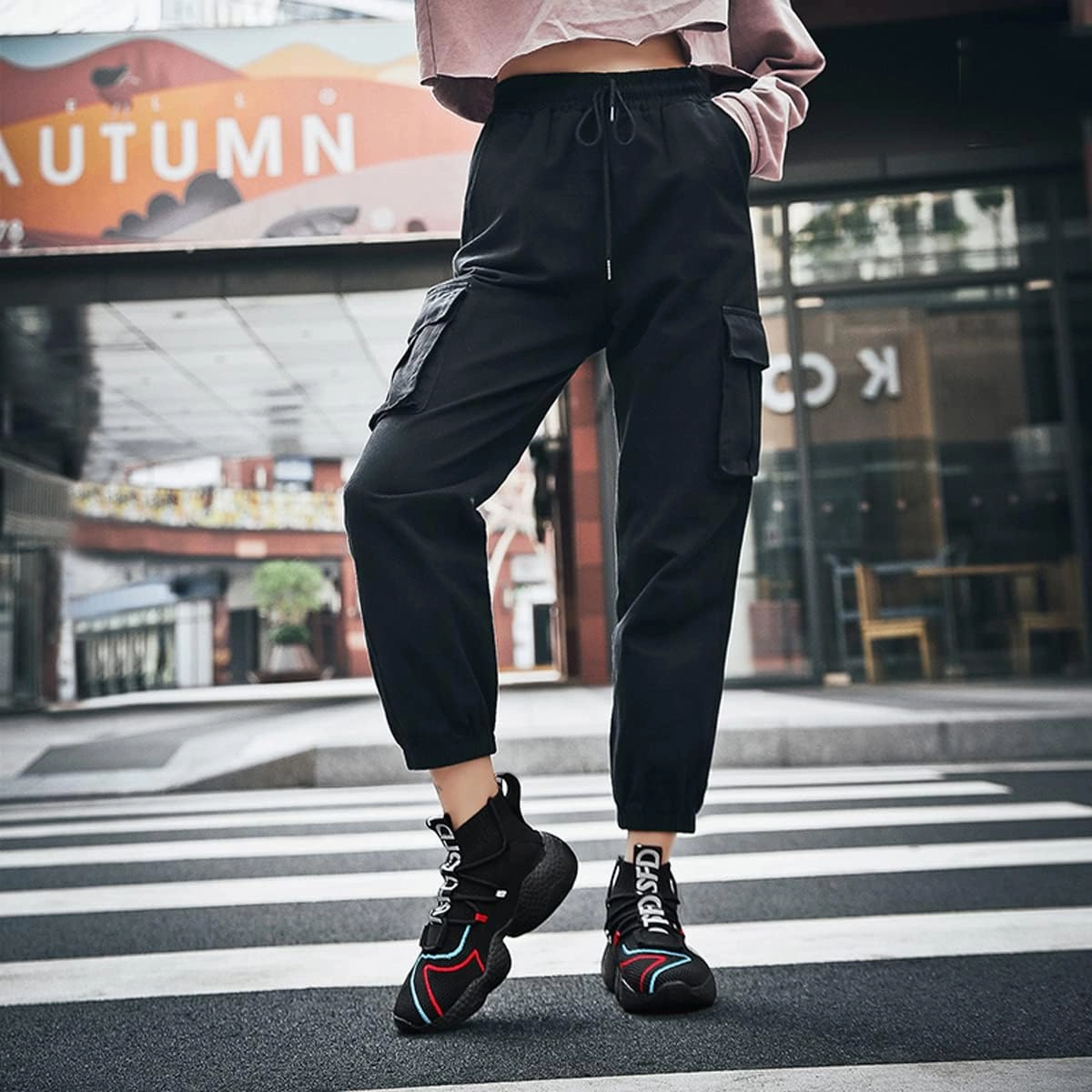 LIBINXIF Women's Men's Upper Light Breathable Fashion Non-Slip Sneakers Comfortable Walking Shoes Couple Shoes Sock Shoes Running Shoes Trainers Shoes Large Shoes