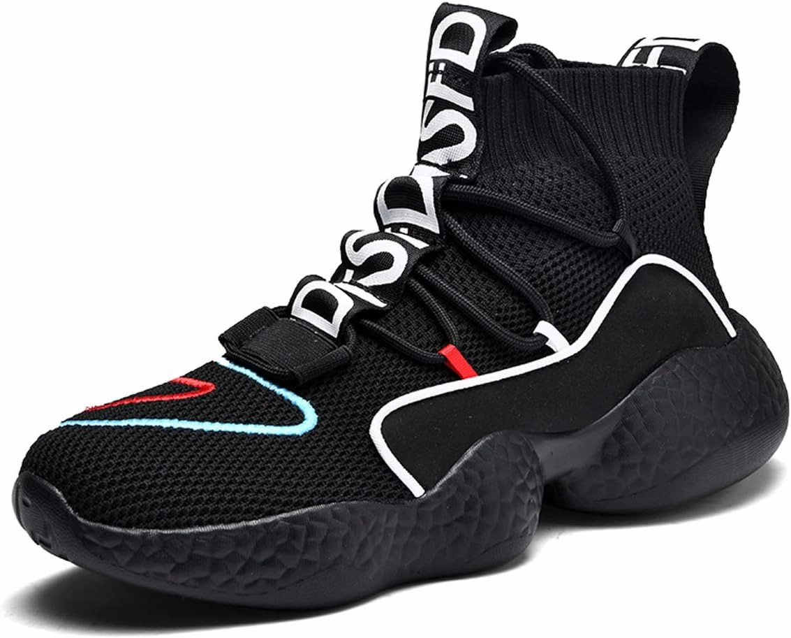 LIBINXIF Women's Men's Upper Light Breathable Fashion Non-Slip Sneakers Comfortable Walking Shoes Couple Shoes Sock Shoes Running Shoes Trainers Shoes Large Shoes