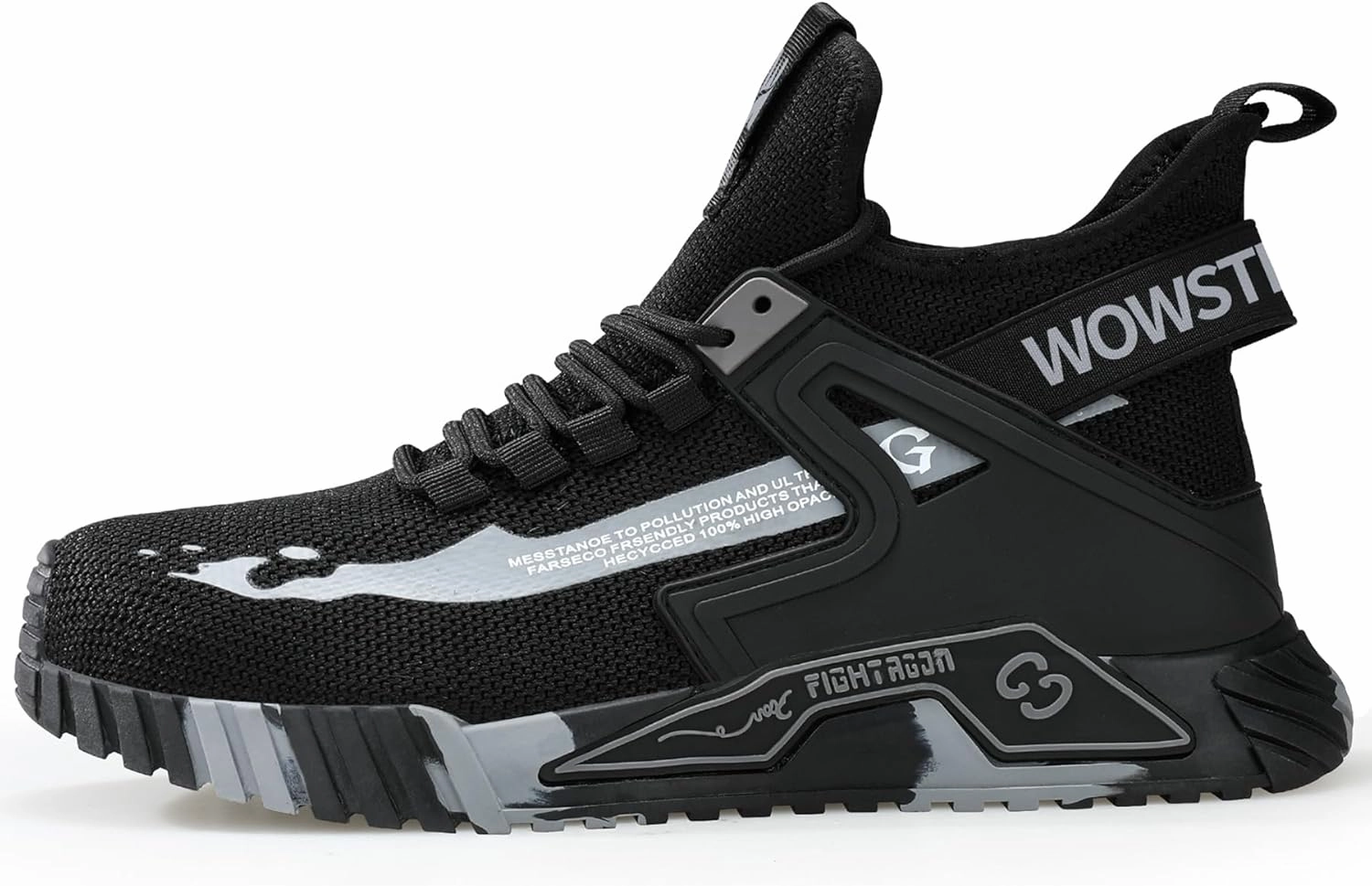 Lightweight Work Safety Steel Toe Sneakers, Durable Breathable Light Construction Tennis Shoes