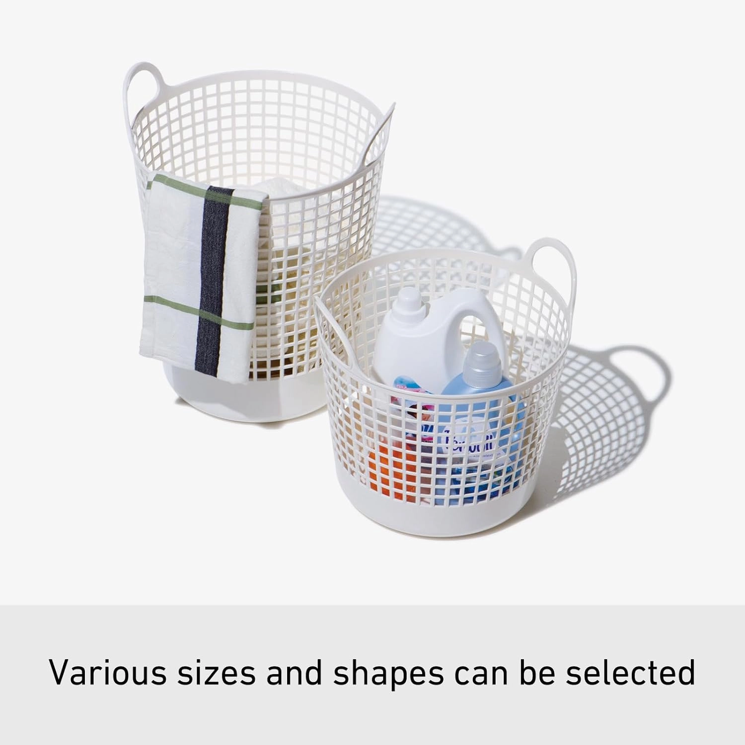 Like-it │SCB-10 │ Stylish and Versatile Basket. Sturdy Yet Flexible Texture. | Daily use Inside or Outside of The Home. Pool & Beach, Picnic, or Camping | 16.14" × 14.96" × 20.47" | White | 10.30 gal