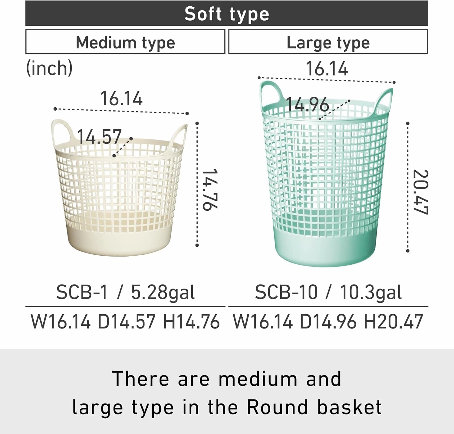 Like-it │SCB-10 │ Stylish and Versatile Basket. Sturdy Yet Flexible Texture. | Daily use Inside or Outside of The Home. Pool & Beach, Picnic, or Camping | 16.14" × 14.96" × 20.47" | White | 10.30 gal