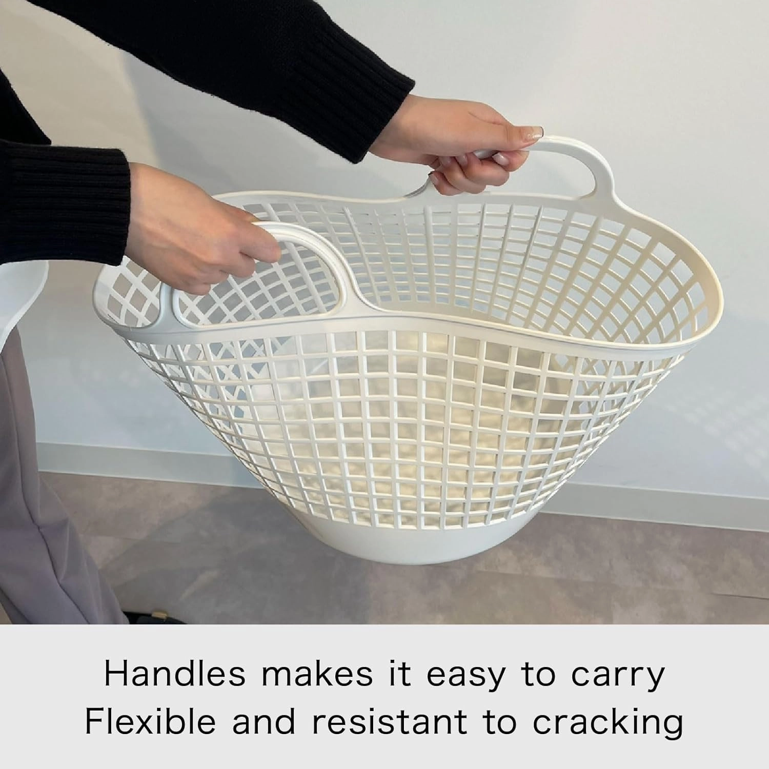 Like-it │SCB-10 │ Stylish and Versatile Basket. Sturdy Yet Flexible Texture. | Daily use Inside or Outside of The Home. Pool & Beach, Picnic, or Camping | 16.14" × 14.96" × 20.47" | White | 10.30 gal