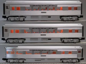 Lionel O Gauge Santa FE 3 Passenger CAR Set 1474 ISLETA 2323110 6-84719