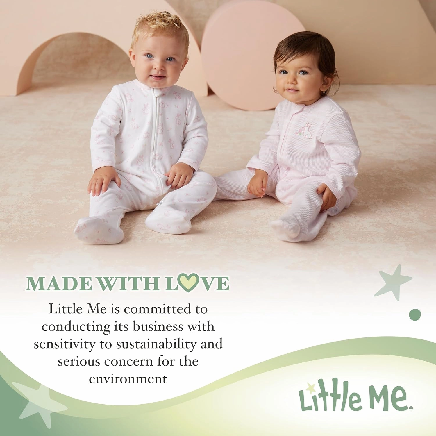 Little Me Clothes for Baby 3-Pack 100% Cotton Scratch Free Tag Bodysuits, Newborn to 9 Months