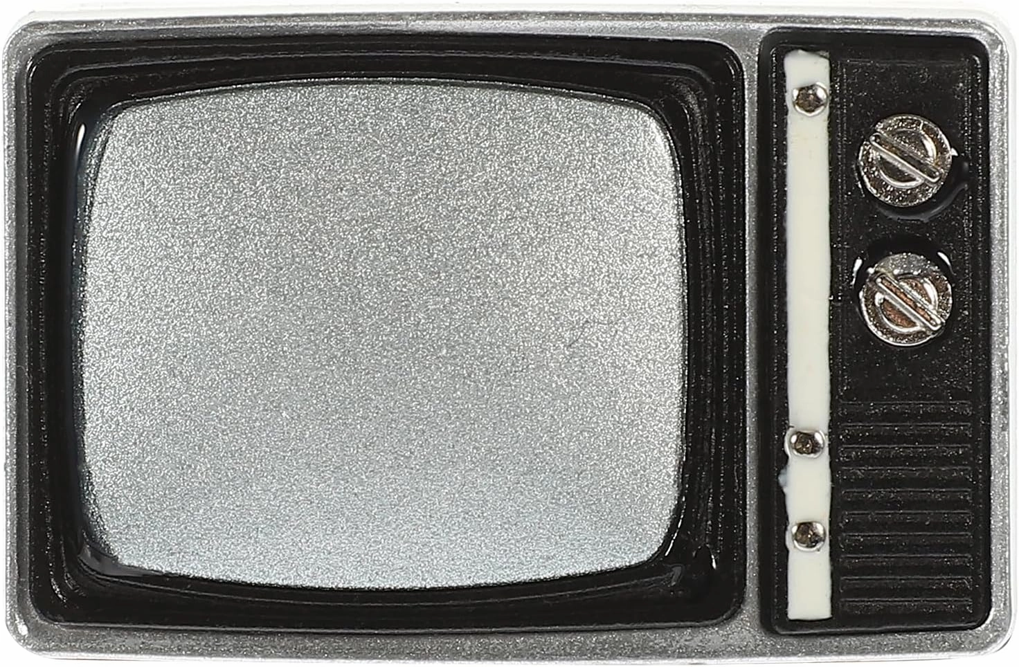LOGOFUN Doll House TV Model Mini Vintage Television Model Miniature Retro TV Prop for Doll House Living Room Furniture Accessories - Light Brown…
