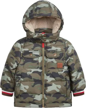 LONDON FOG Boys' Heavyweight Winter Puffer Coat with Sherpa-Lined Hood and Chest Pockets