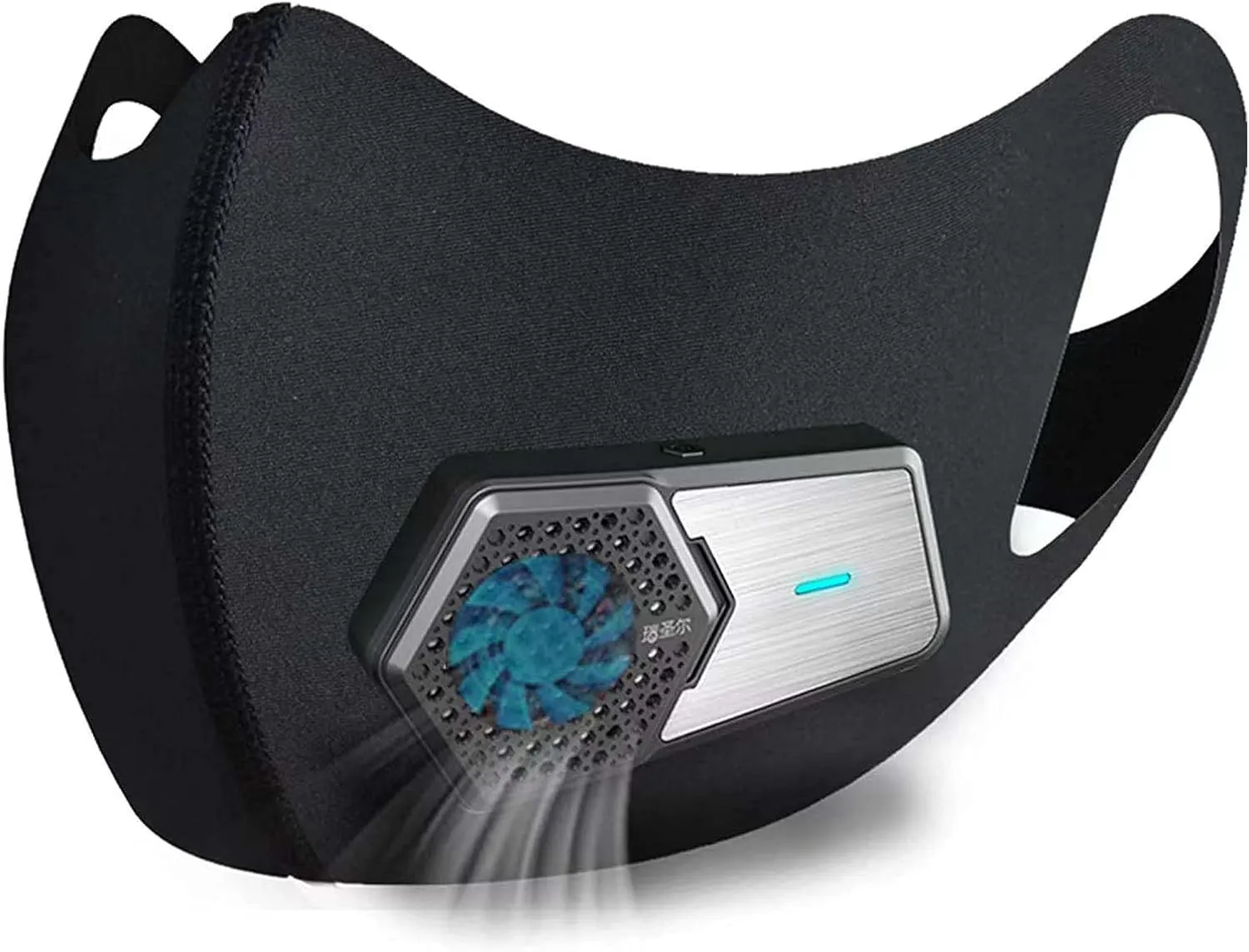 LSGTT Personal Smart Electric Air Face Mask,Reusable Wearable Air Purifiers Mask,With Fan for Air Supply, Used for Cycling,Running, Weeding, Outdoor Sports