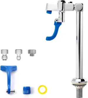 LukLoy Brass Glass Filler Faucet 9in with 1/2" NPT Male Shank, with Extra Lever Arm and Filler Tip, Deck Mount for Kitchen Cafe Bar Glass Filling Station Water Station