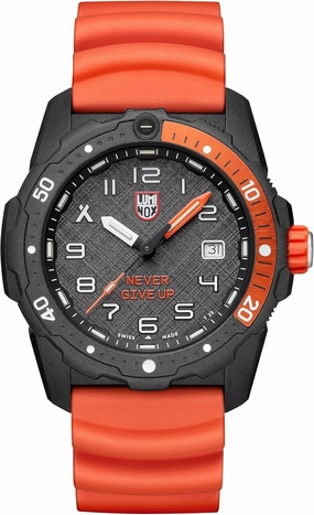 Luminox Men's Analogue Quartz Watch with Silicone Strap XB.3729.NGU, Orange, no_Size, Strap