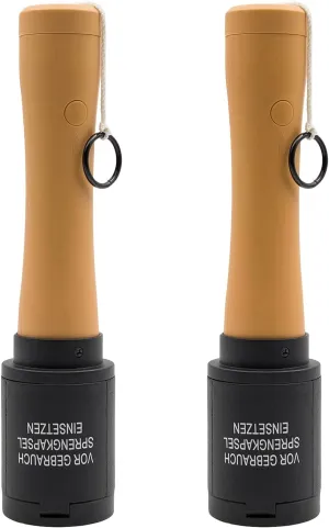 M24 CS Grenade Toys 2PCS Airsoft Grenades Plastic Toy-Hand Grenades Tactical Pull Ring Grenade Toys CS Battle Game Role Play Model Prop for Age 14  (Black)