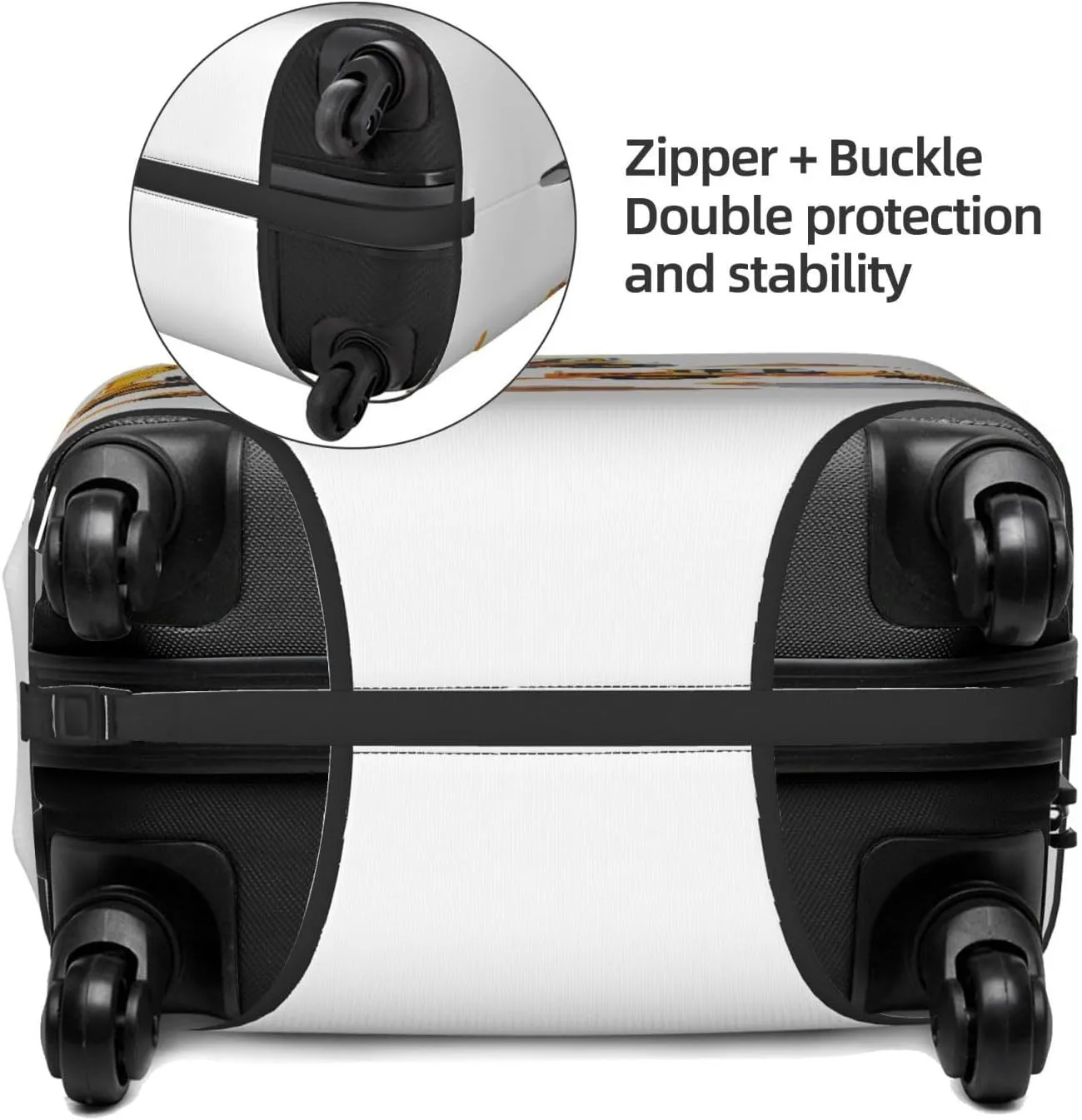 Machinery Excavator Truck and Loader Travel Luggage Suitcase COVER, Cartoon Boy's Toy Washable Suitcase COVERS Elastic, M - Fits 22-24 inch luggage (No Suitcase)