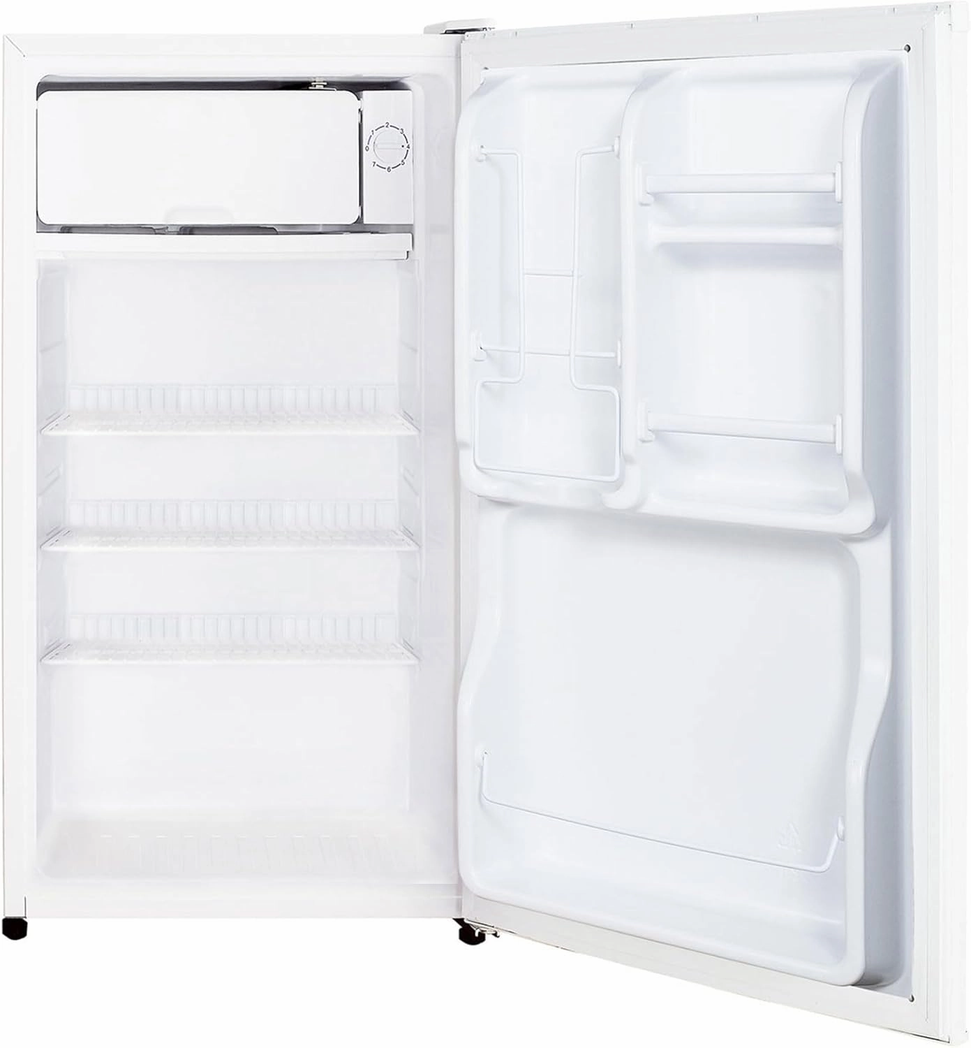 Magic Chef MCBR350W2 Compact Refrigerator with Manual Defrost, Small Refrigerator for Compact Spaces, 3.5 Cubic Feet, White