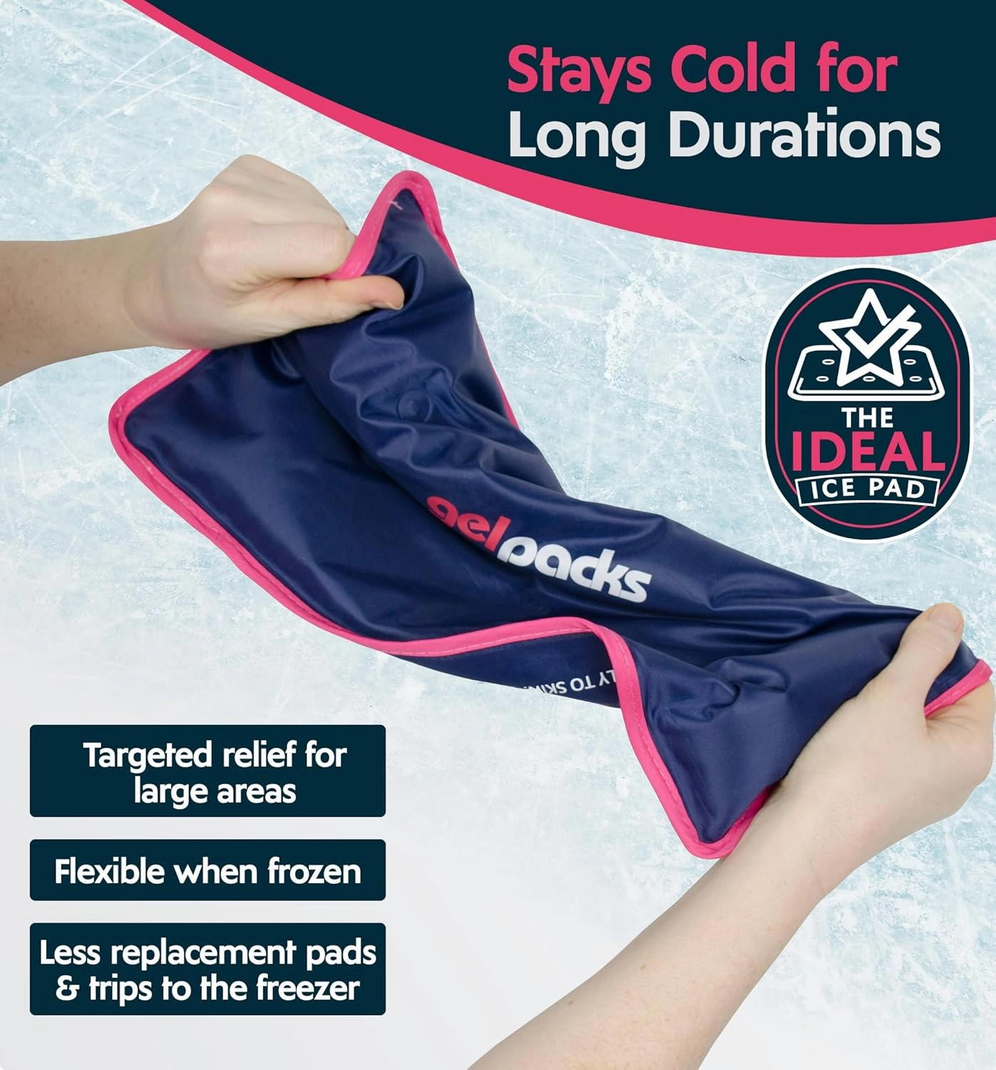 Magic Gel Reusable Large Ice Pack (15" x 11") - FSA HSA Eligible - Flexible & Reusable Gel Pack for Back, Hip, Knee, Leg, Lower Back