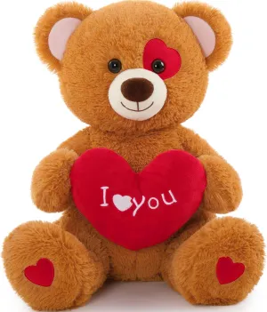 MaoGoLan I Love You Teddy Bear Plush Toy, 20” Bear Stuffed Animal with Red Heart Pillow for Valentine Day Sweet Romantic Anniversary Birthday for Her Him Girlfriend Boyfriend Kids Wife