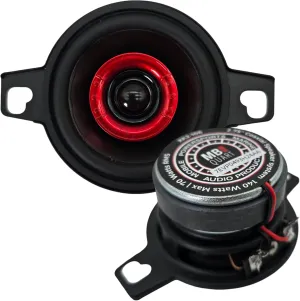 MB Quart XK2-106 2.75-Inch Coaxial 2-Way Speaker, 140W Max, 4 Ohms, Black Aluminum Dome Tweeter for Car Audio and Powersports (2 Speakers)
