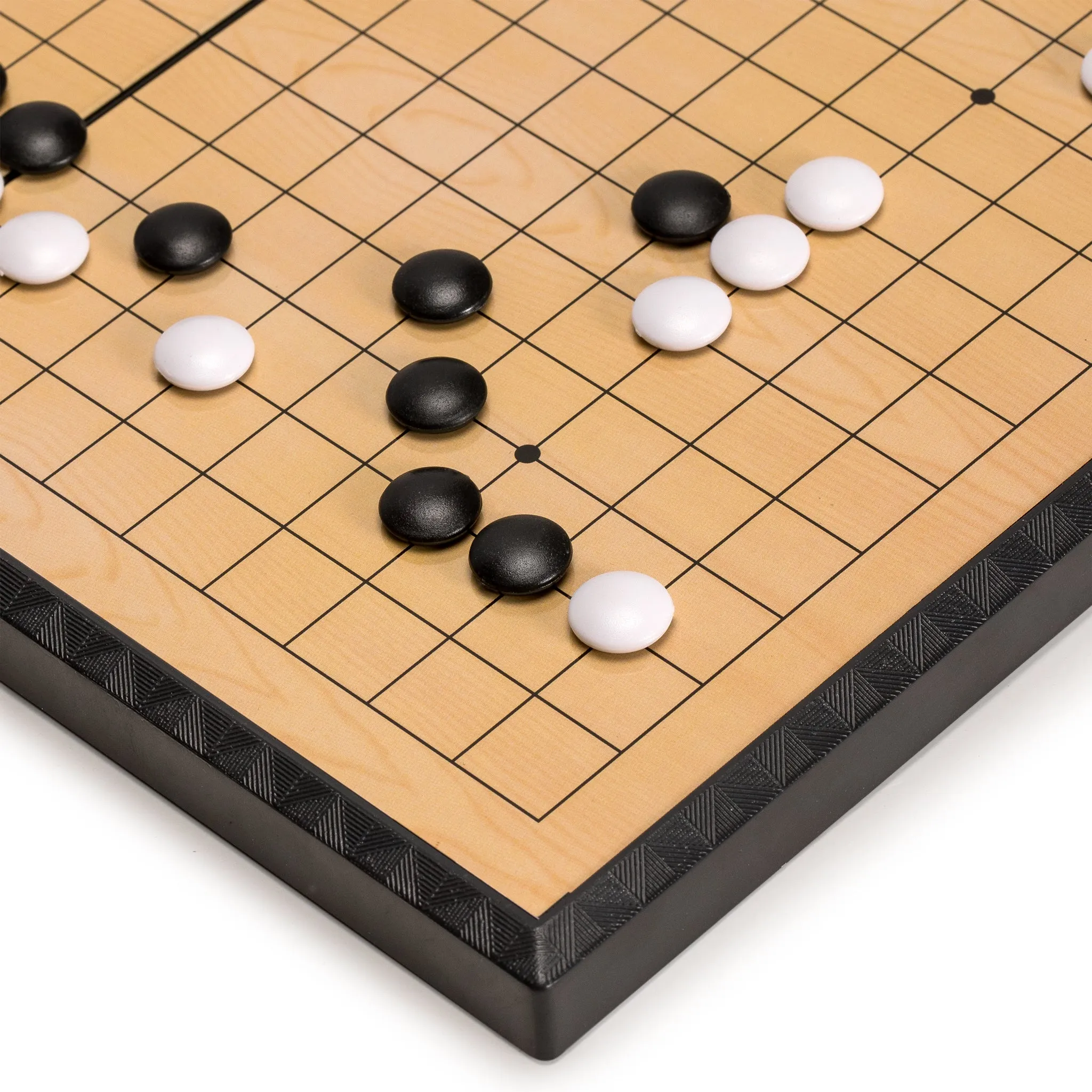 Medium Magnetic 19x19 Go Game Set Board (11") with Single Convex Stones