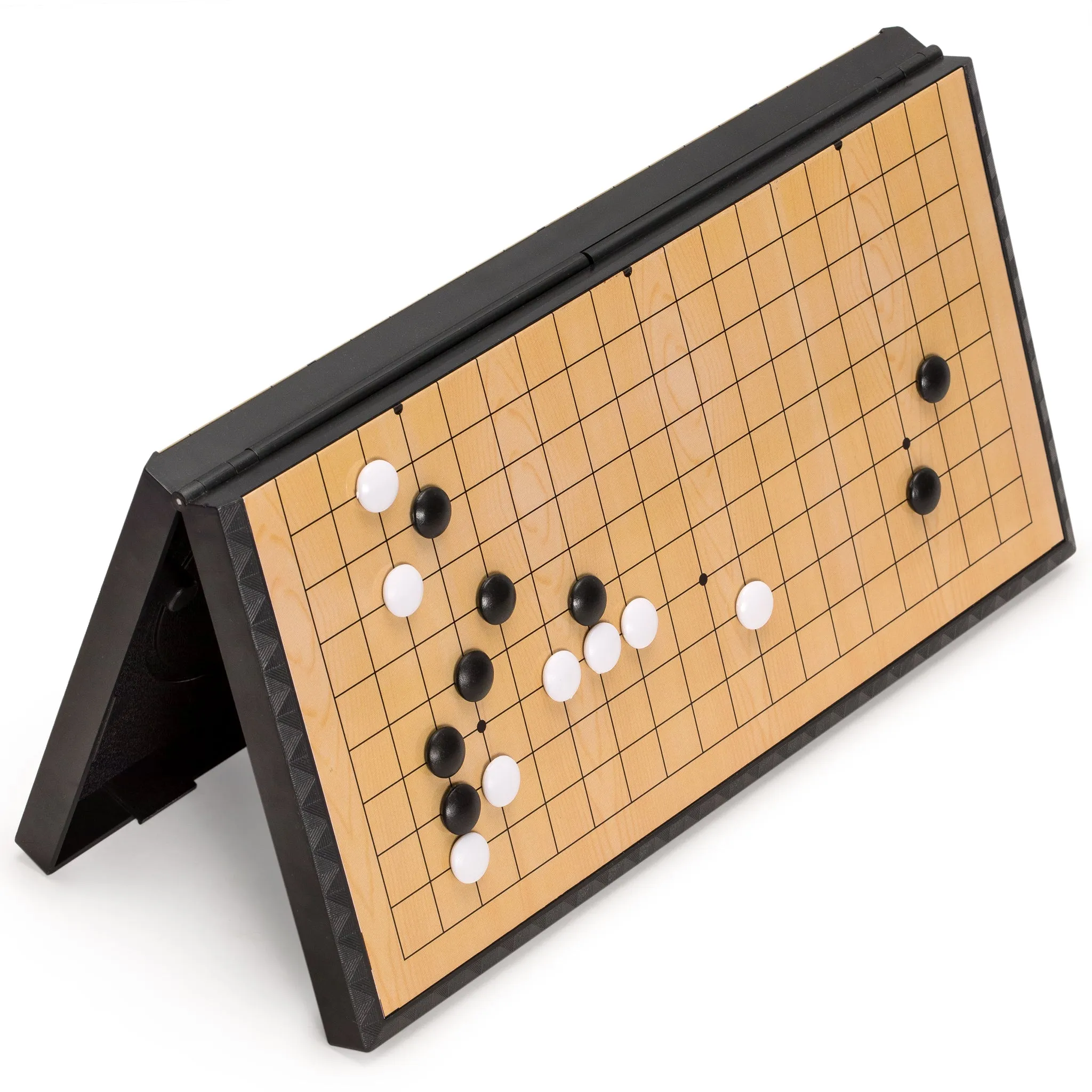 Medium Magnetic 19x19 Go Game Set Board (11") with Single Convex Stones