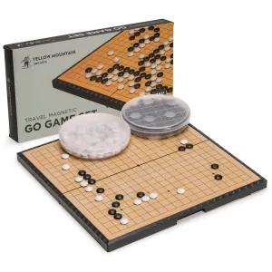 Medium Magnetic 19x19 Go Game Set Board (11") with Single Convex Stones