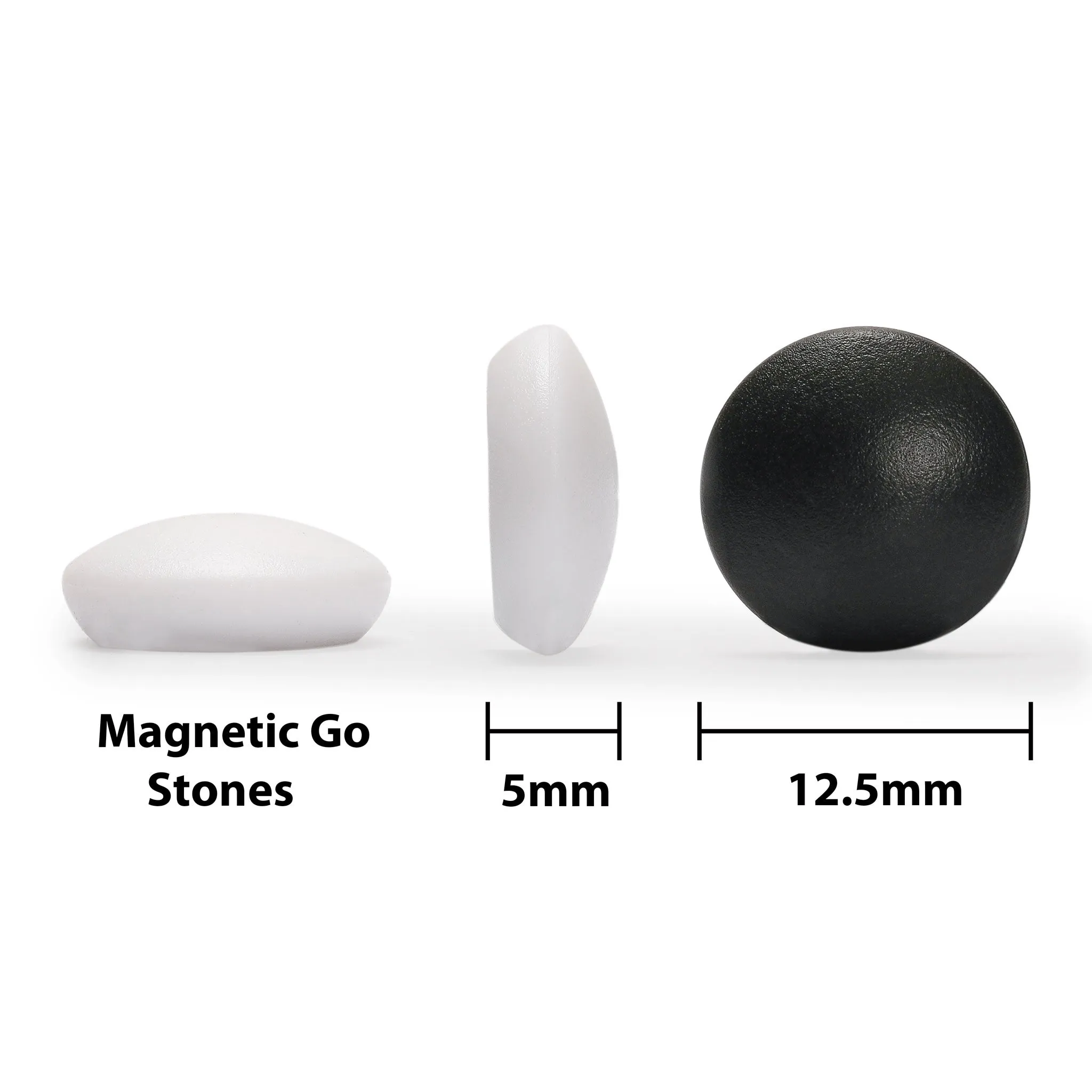 Medium Magnetic 19x19 Go Game Set Board (11") with Single Convex Stones