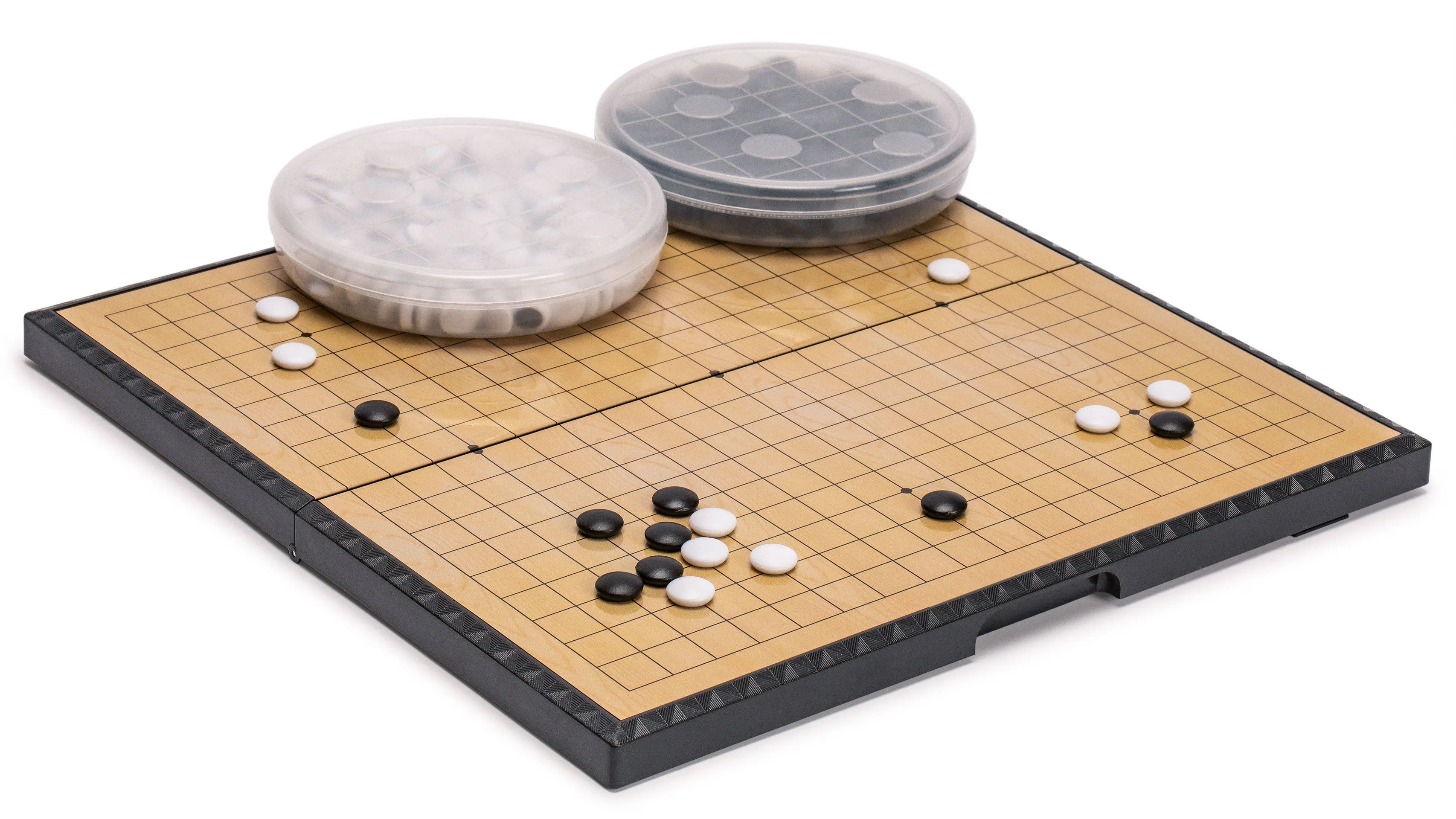 Medium Magnetic 19x19 Go Game Set Board (11") with Single Convex Stones