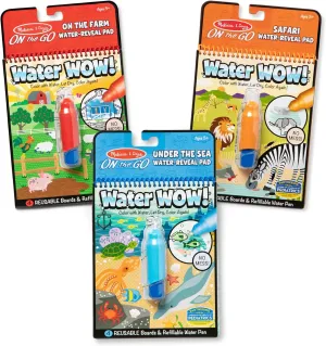 Melissa & Doug Water Wow! - Water Reveal Pad Bundle - Farm, Safari & Under The Sea