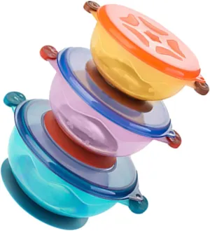MERRYHAPY Baby Food Containers Suction Bowls Toddler Bowl Set Lids Safe for Boys and Girls
