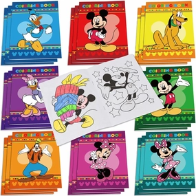 Mickey Birthday Party Supplies, 24Pcs Mouse Coloring Books for Minnie Birthday Party Gifts, Goodie Bag Stuffers, Classroom Rewards, 8 Styles