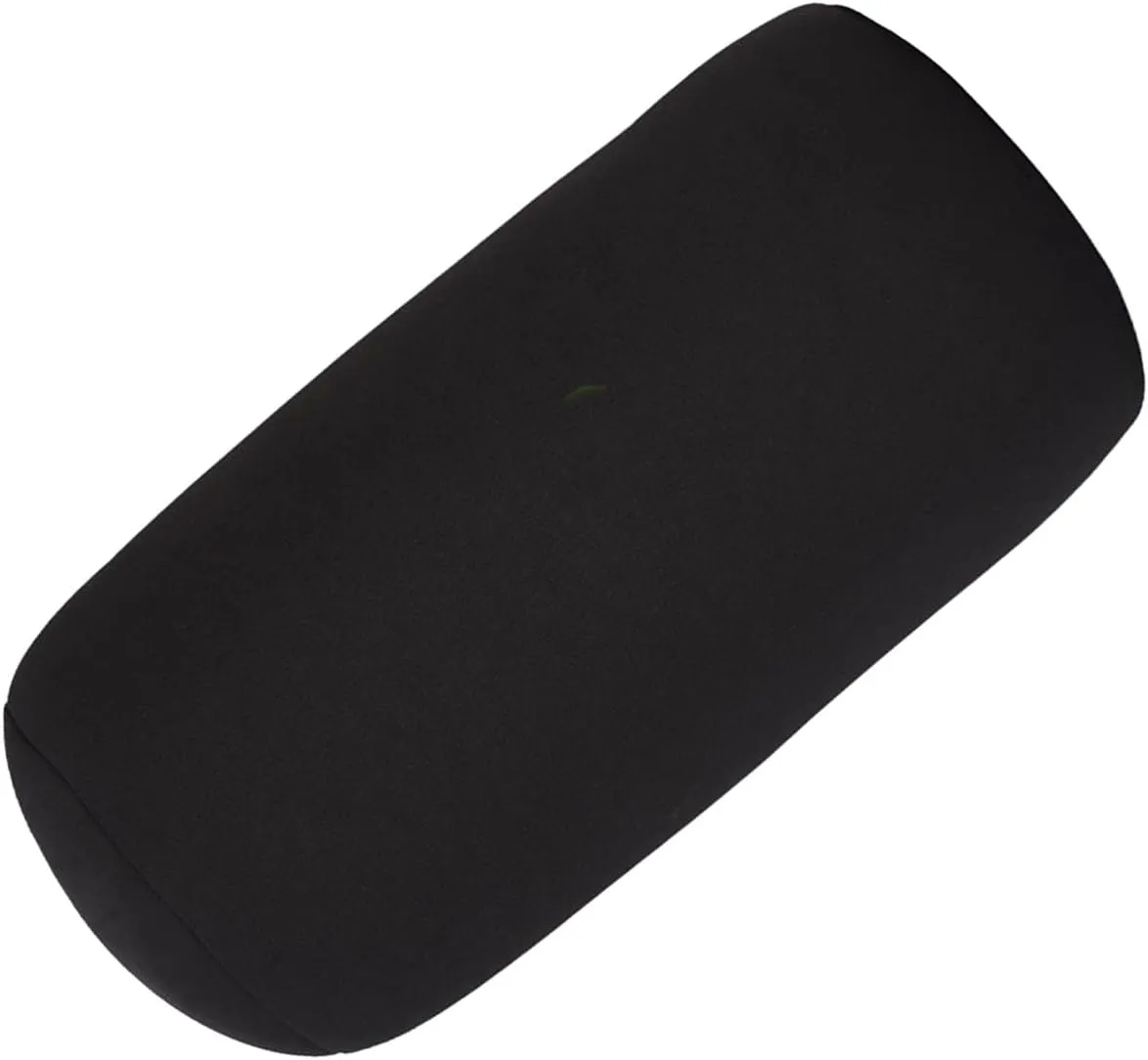 Microbead Roll Pillow, Comfort Squish Tube Bolster Cushion, Microbead Neck Pillow, Neck Back Support Tube Roll Pillow (Black)