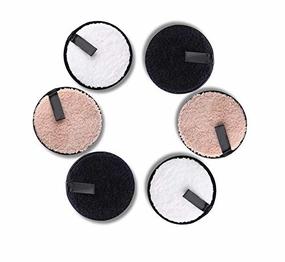 Microfiber Makeup Remover Pads， Reusable Makeup Remover Pads 6Pcs Soft Face Facial Cleaning Puffs Skin Care Cleaning Cotton Pads