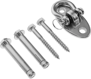Milisten 1 Set Heavy Duty Stainless Steel Swing Mounting Hardware Rotating Hook for Hanging Chairs Sandbag Fixed Plate for Outdoor Furniture Gym Activities