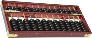 Milisten Vintage Wooden Abacus for Column Learning Tool for Arithmetic Educational Math Aid for Students Decorative Portable Counting Frame for Office Home Use