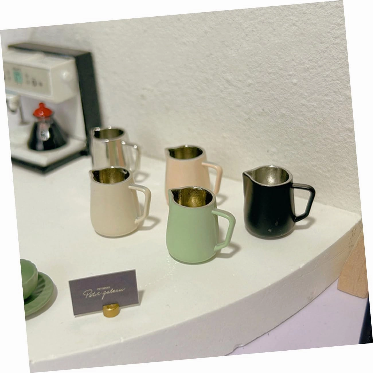 Milisten 15pcs Mini Coffee Mugs Miniature Pitchers for Dollhouse Cute Frothing Jugs for Crafting and Collecting Not Easy to Fade Break