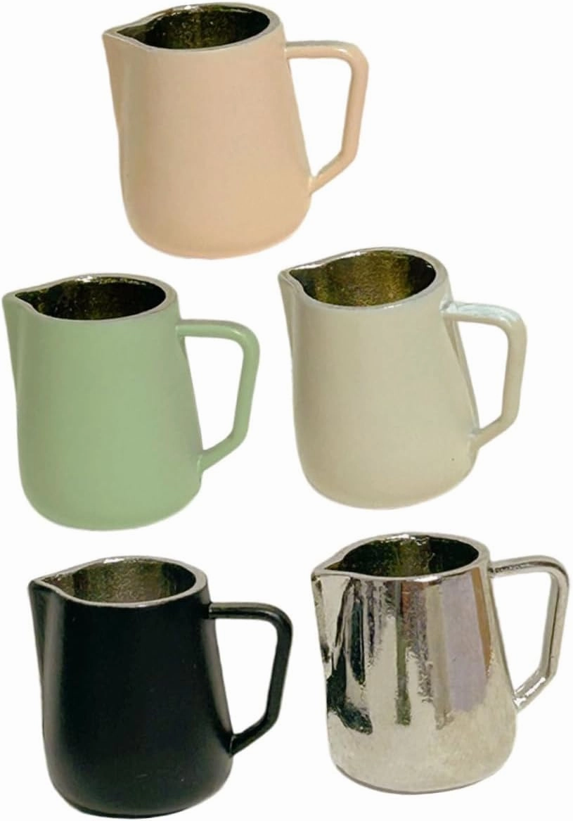 Milisten 15pcs Mini Coffee Mugs Miniature Pitchers for Dollhouse Cute Frothing Jugs for Crafting and Collecting Not Easy to Fade Break