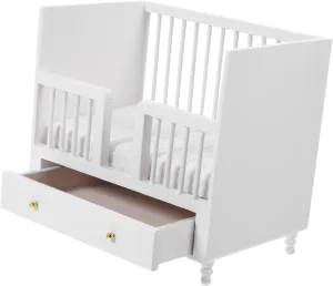 Mini House Bed Wooden Dollhouse Miniature Crib with Mattress for Bedroom Decor Lightweight Design for Creative Play and Imaginative Fun