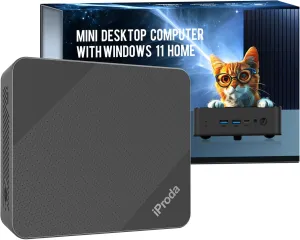 Mini PC 12th Intel Alder Lake N97 (up to 3.6GHz), Mini Desktop Computer PC with 16GB DDR4 512GB Windows 11 Home Mini Computer PCIE SSD 4K Dual Display Micro PC Bluetooth5.0/WiFi6/USB3.2