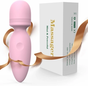 Mini Manual Back Massagers,Gifts for Women Small Cordless Handheld Massager with 10 Modes, Personal Handheld Massager for Neck Shoulder Back Body (Pink)