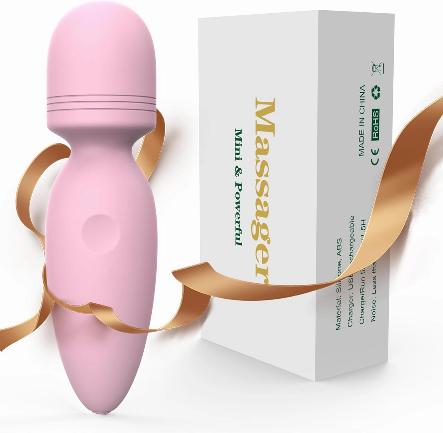 Mini Manual Back Massagers,Gifts for Women Small Cordless Handheld Massager with 10 Modes, Personal Handheld Massager for Neck Shoulder Back Body (Pink)