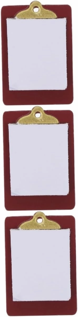 Mini Paper Clipboard Model Dollhouse Accessories for Miniature Scenes for Dollhouses and Creative Decoration Compact and Lifelike Design