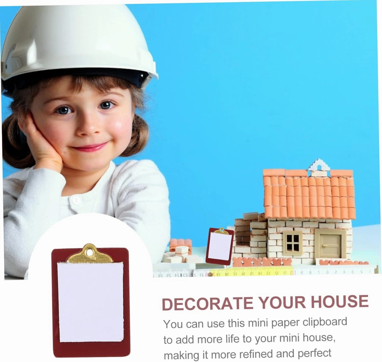 Mini Paper Clipboard Model Dollhouse Accessories for Miniature Scenes for Dollhouses and Creative Decoration Compact and Lifelike Design