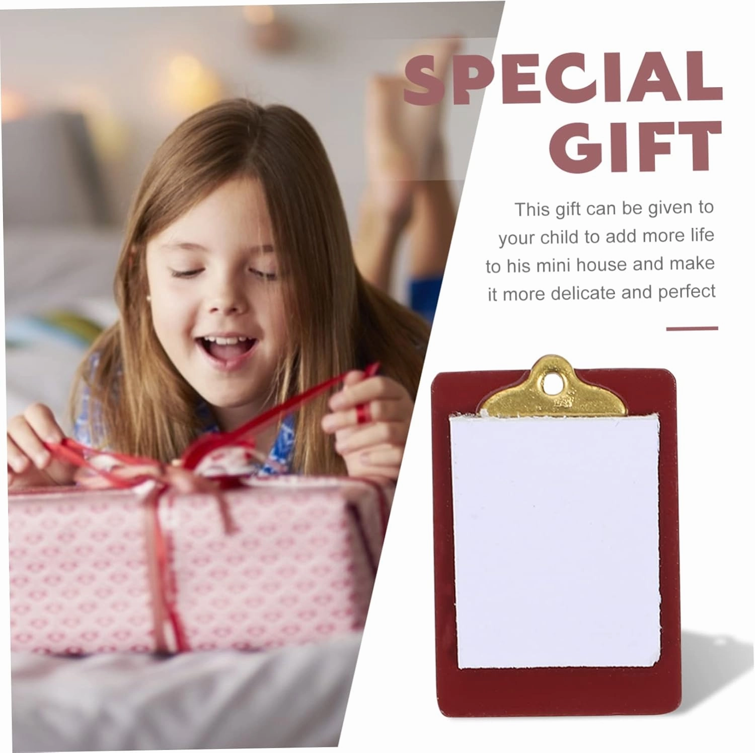 Mini Paper Clipboard Model Dollhouse Accessories for Miniature Scenes for Dollhouses and Creative Decoration Compact and Lifelike Design