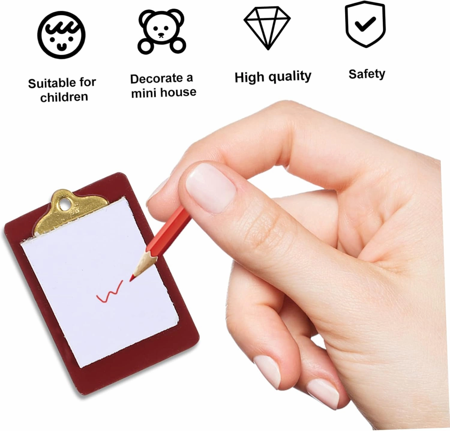 Mini Paper Clipboard Model Dollhouse Accessories for Miniature Scenes for Dollhouses and Creative Decoration Compact and Lifelike Design
