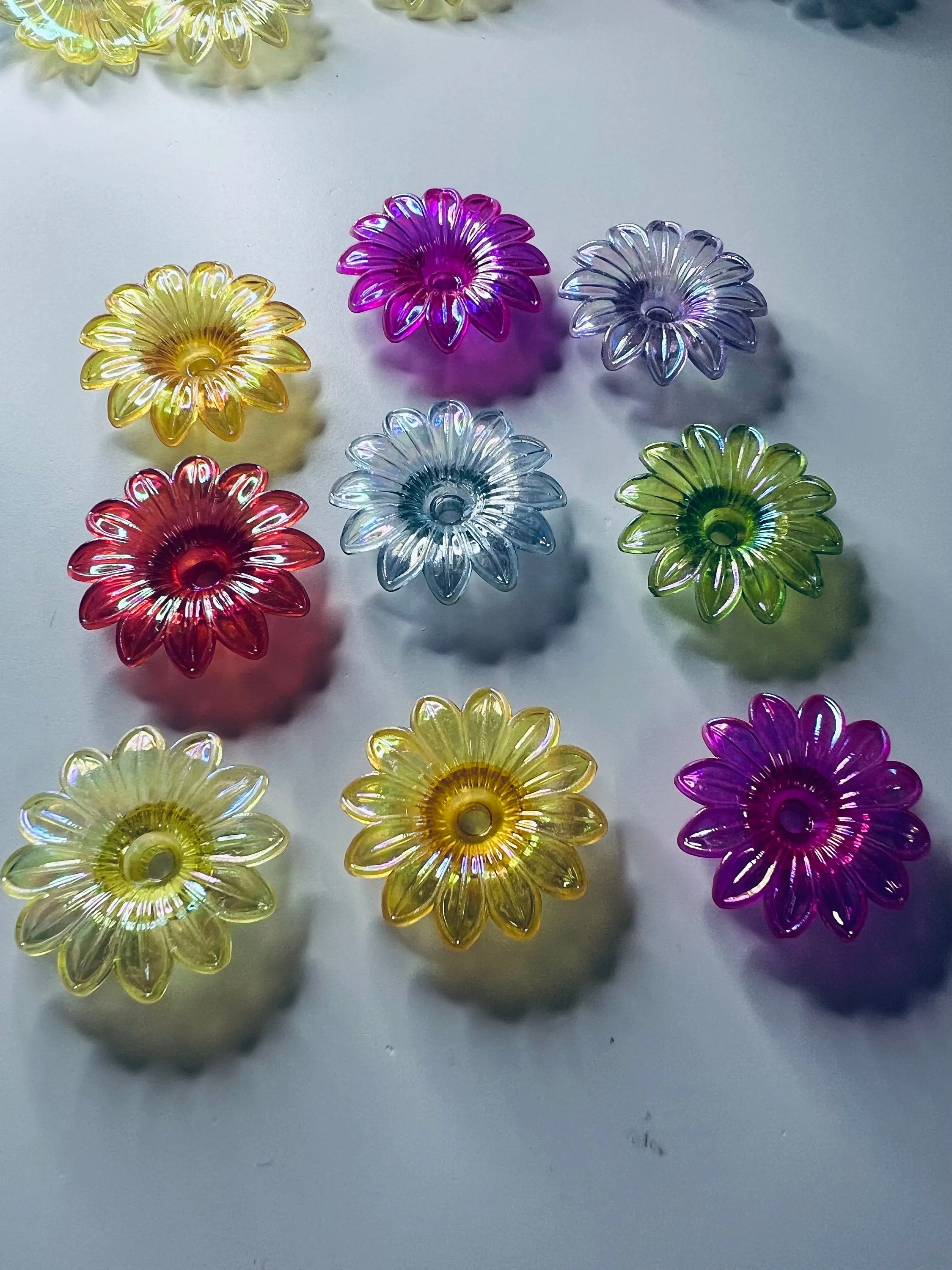 Miniature Flower Objects Trinkets - Alphabet Objects - Acrylic Flower Object - Mini Objects Speech Therapy  - Spring Theme Mini Objects