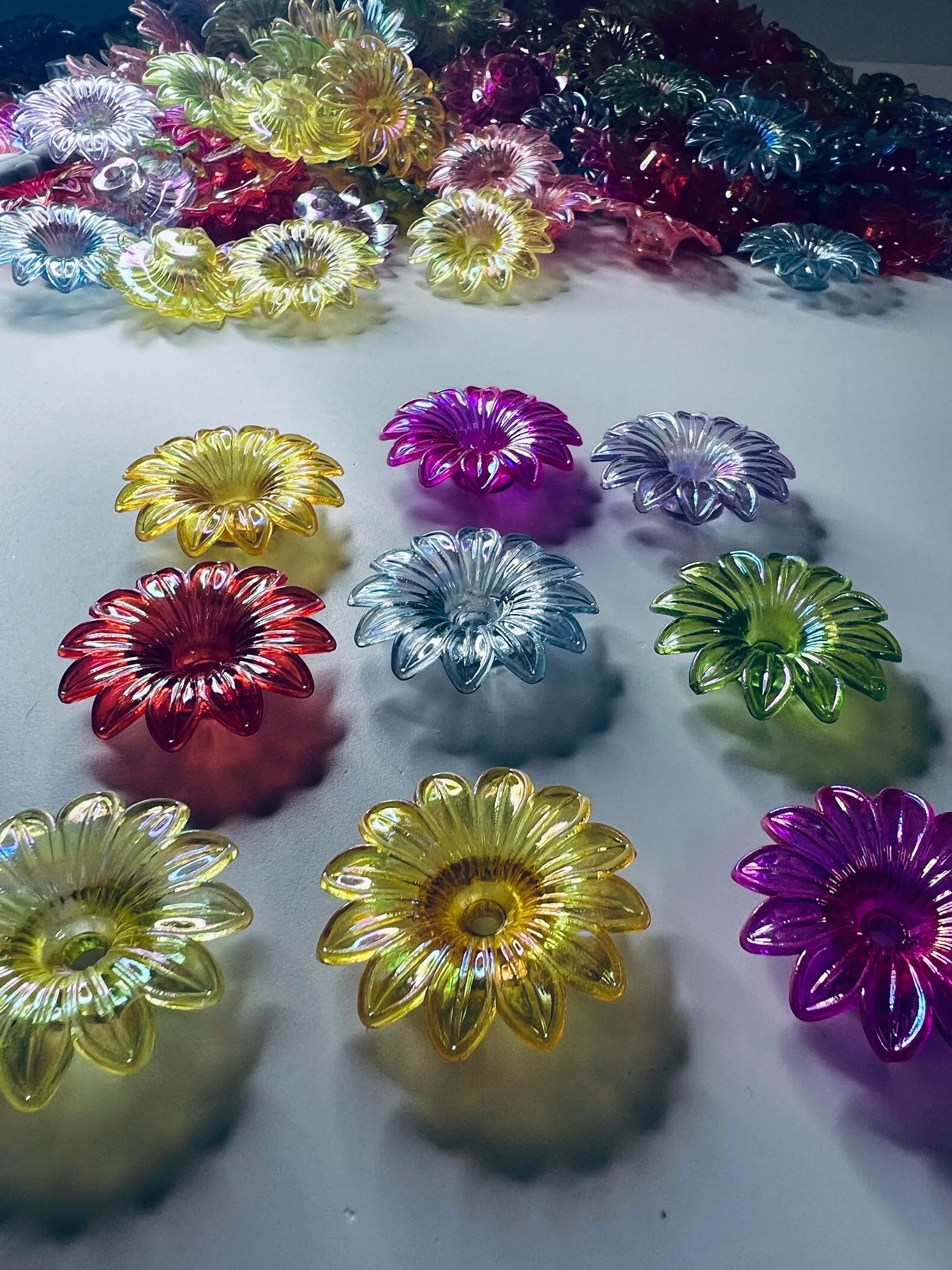 Miniature Flower Objects Trinkets - Alphabet Objects - Acrylic Flower Object - Mini Objects Speech Therapy  - Spring Theme Mini Objects